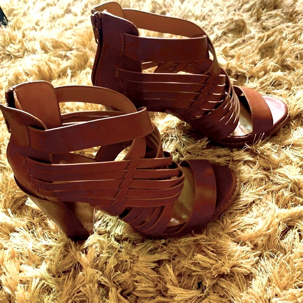 Lightly Worn Leather Aldo Heels